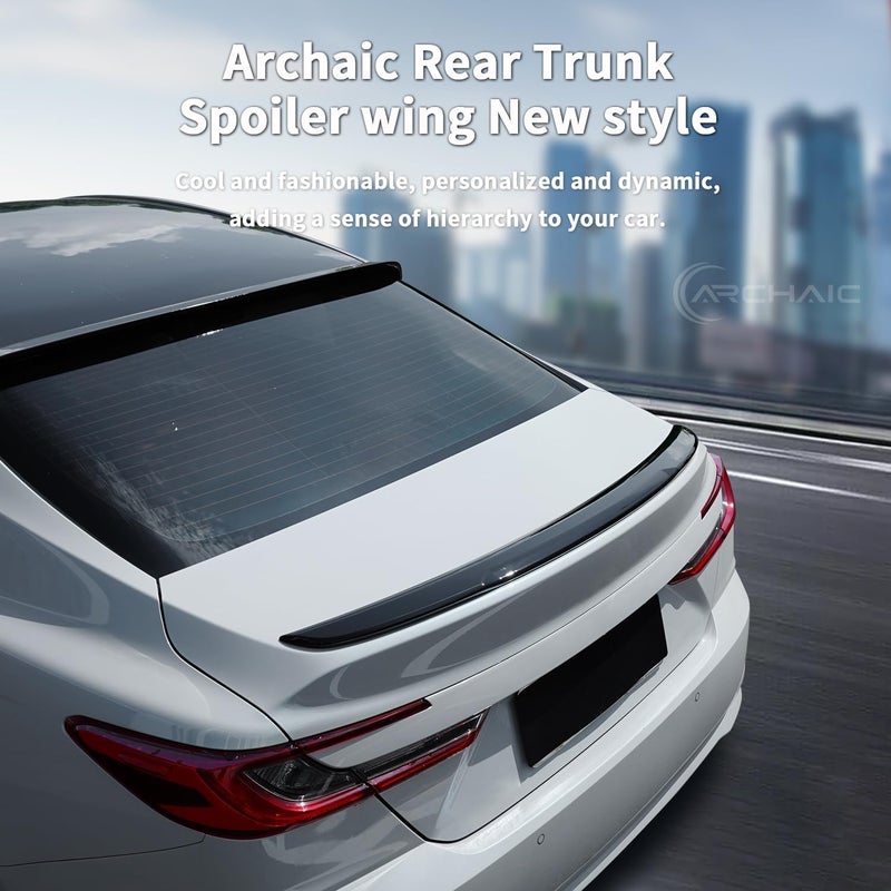 Archaic Rear Trunk Spoiler Wing Lid Compatible for 9th Gen Toyota Camry LE SE XLE XSE 2025 2026,High Kick Duckbill TRD Style,Camry Exterior Accessories,Glossy Black(Rear Spoiler 25-26) - Image 5